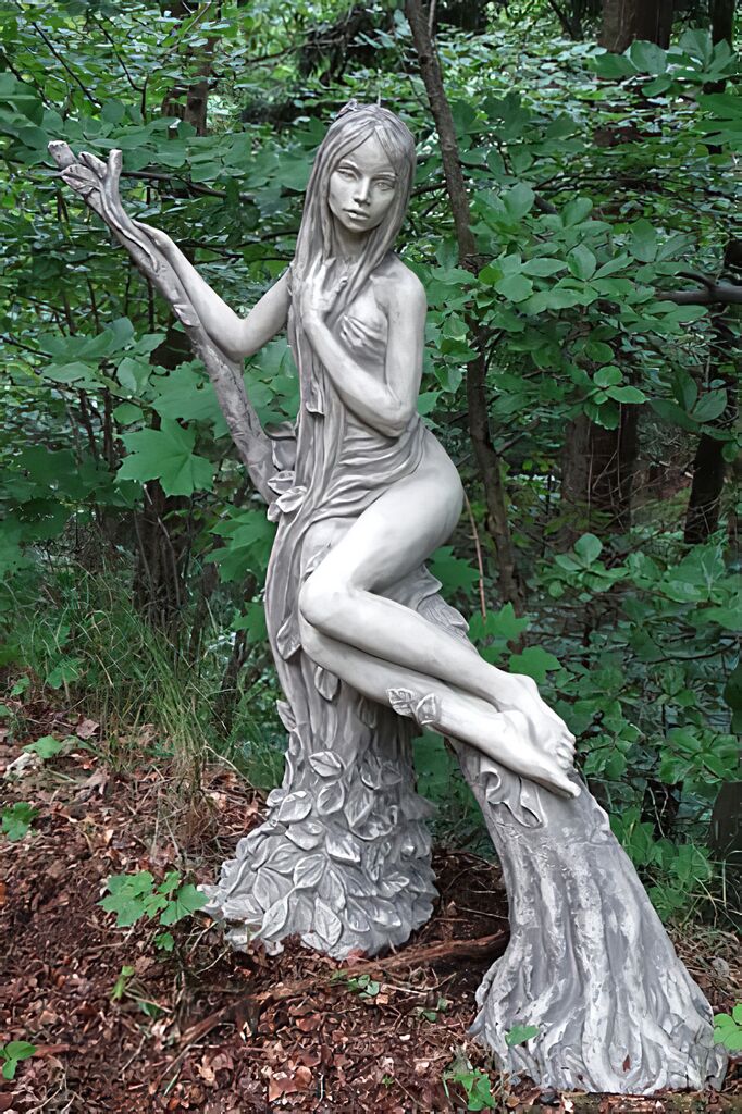 Stilvolle Stein Skulptur Für Den Garten - Elfe - Arina