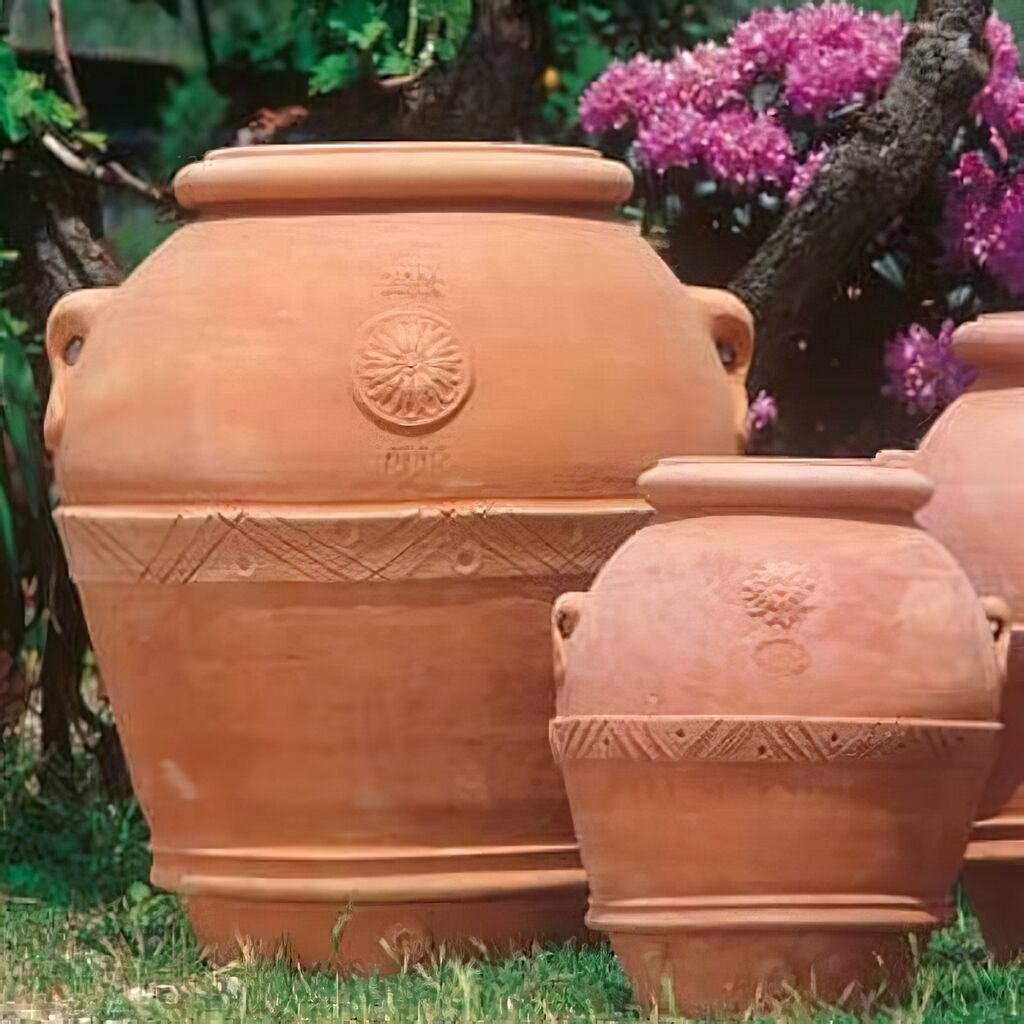 Stilvoller Terrakotta Krug Für Pflanzen - Mantegna