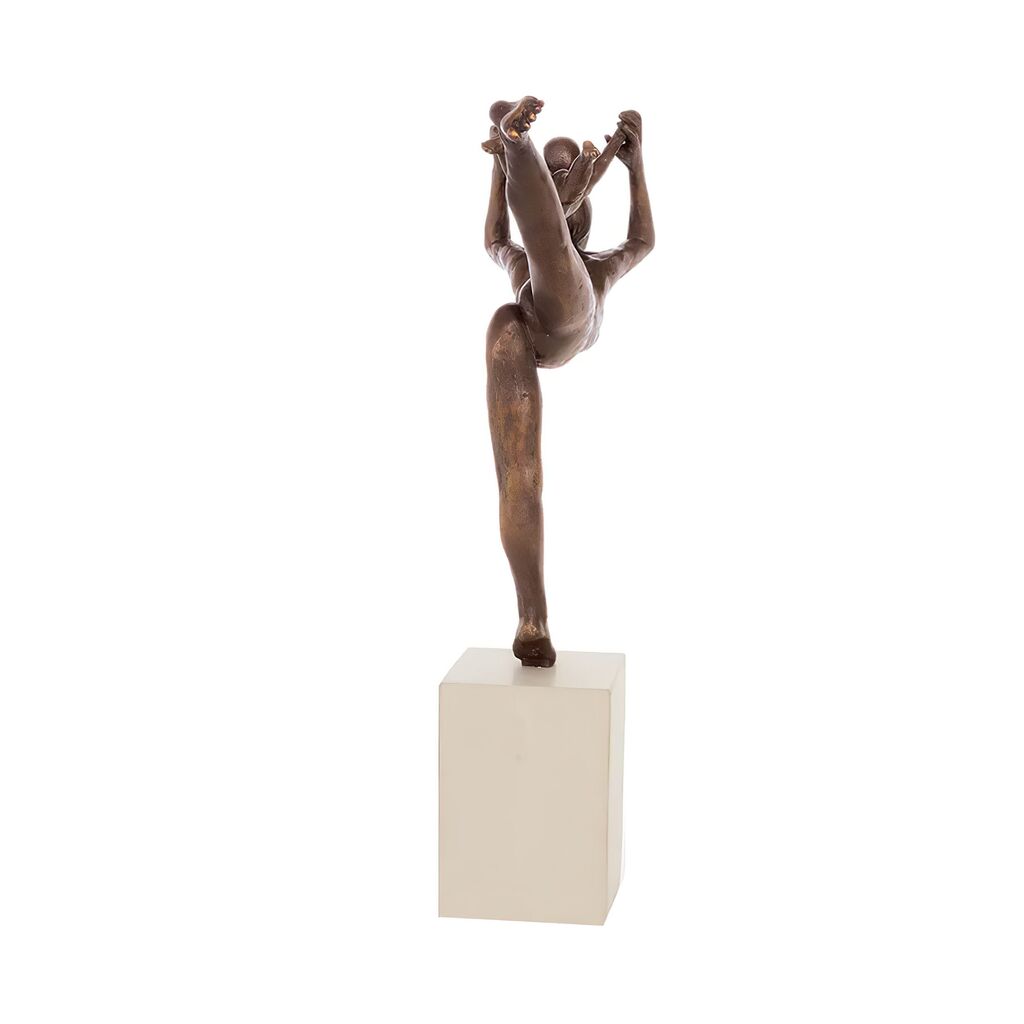 Tänzerin Mit Kind - Limitierte Bronzeskulptur Mit Podest - Sie Schwingt Es