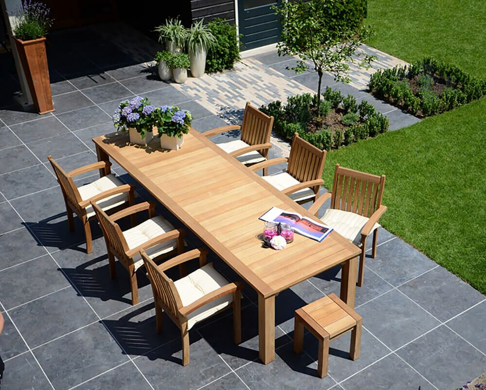 Teakholz Gartenhocker - Modern - Lucy Hocker