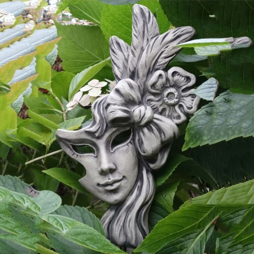 Venezianische Maske Aus Steinguss Inkl. Ständer - Marlene