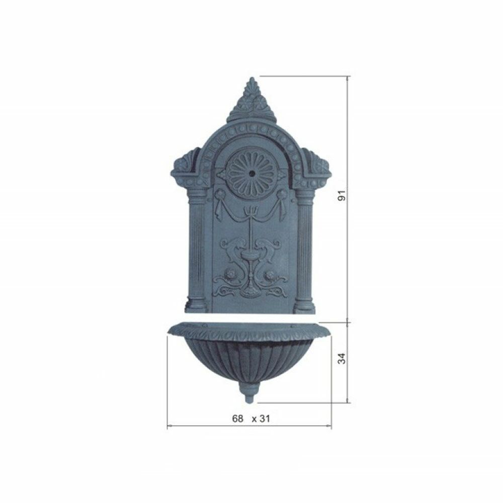 Wandbrunnen Im Historischen Design Aus Gusseisen - Javik