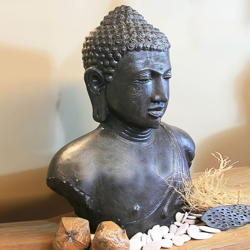 Wertvoller Buddha Kopf Chunni Aus Stein