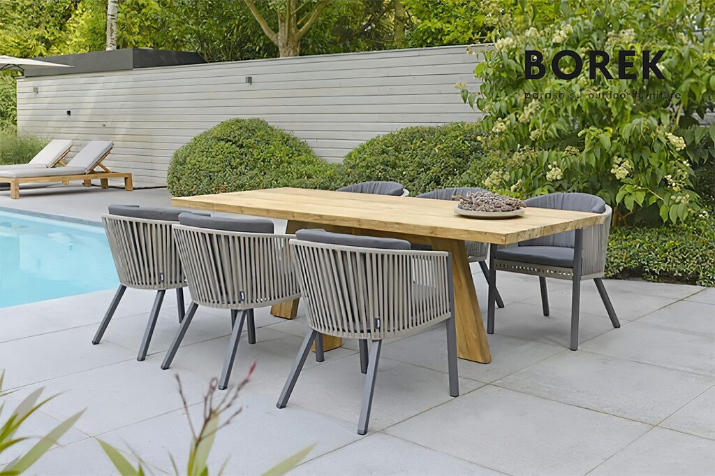 XXL Borek Gartentisch Aus Recyceltem Teakholz - Esstisch Cadiz