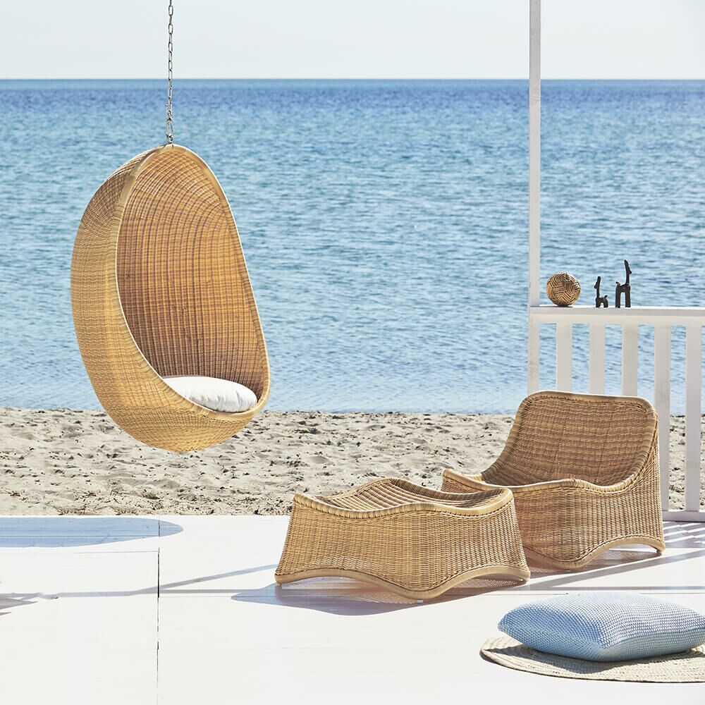 Zweiteiliger Relax Sessel Aus Wetterfesten Aluminium Und Polyrattan - Relaxsessel Maren