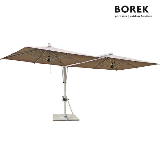  2-fach Sonnenschirm - Ampelschirm XXL - Kurbel-System - Borek - Duo Sonnenschirm