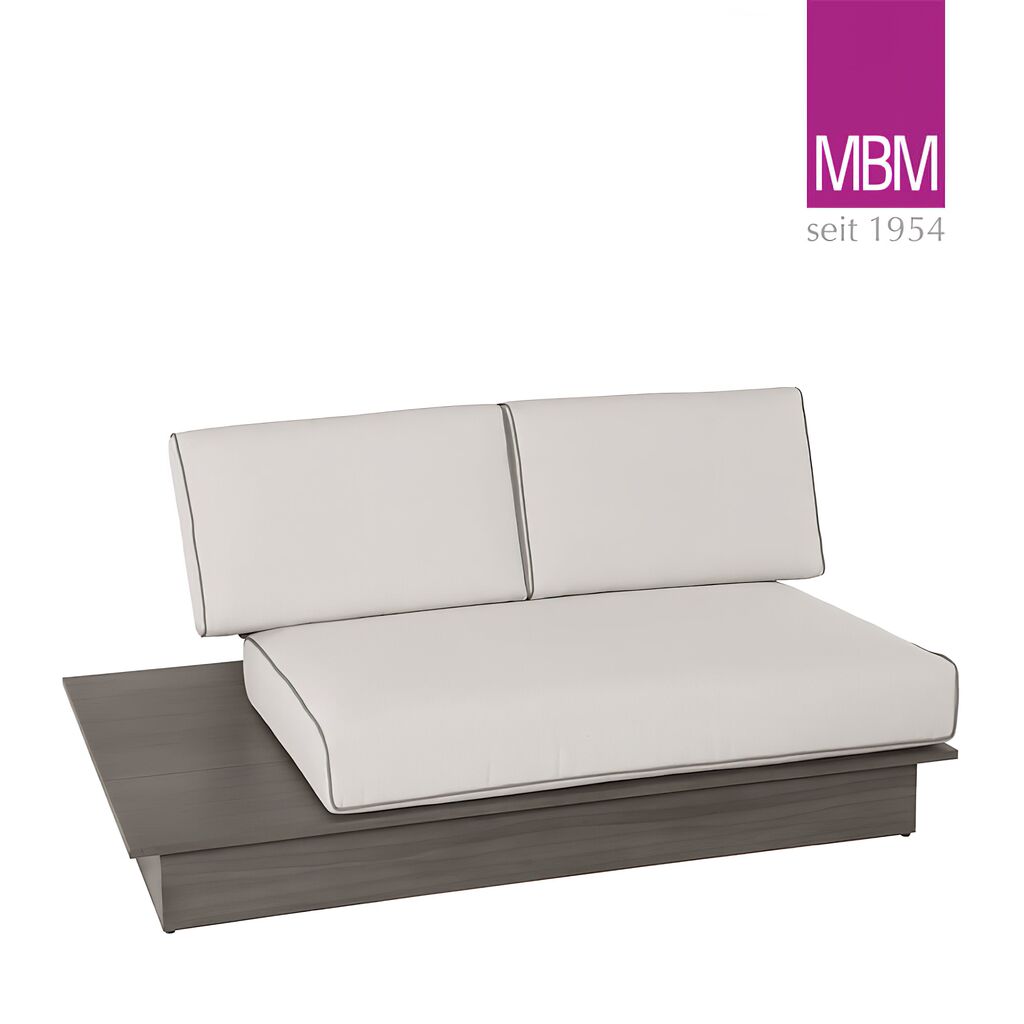  2-Sitzer Loungebank In Stone Grey Für Innen Und Außen - MBM - La Villa Lounge 2-Sitzer