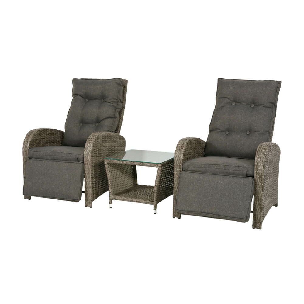  2-Sitzer Sesselset Mit Tisch - Liegesessel - Möbelset Ofri