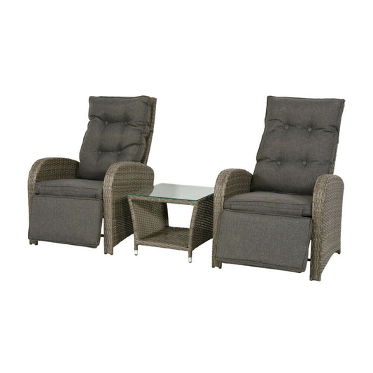  2-Sitzer Sesselset Mit Tisch - Liegesessel - Möbelset Ofri