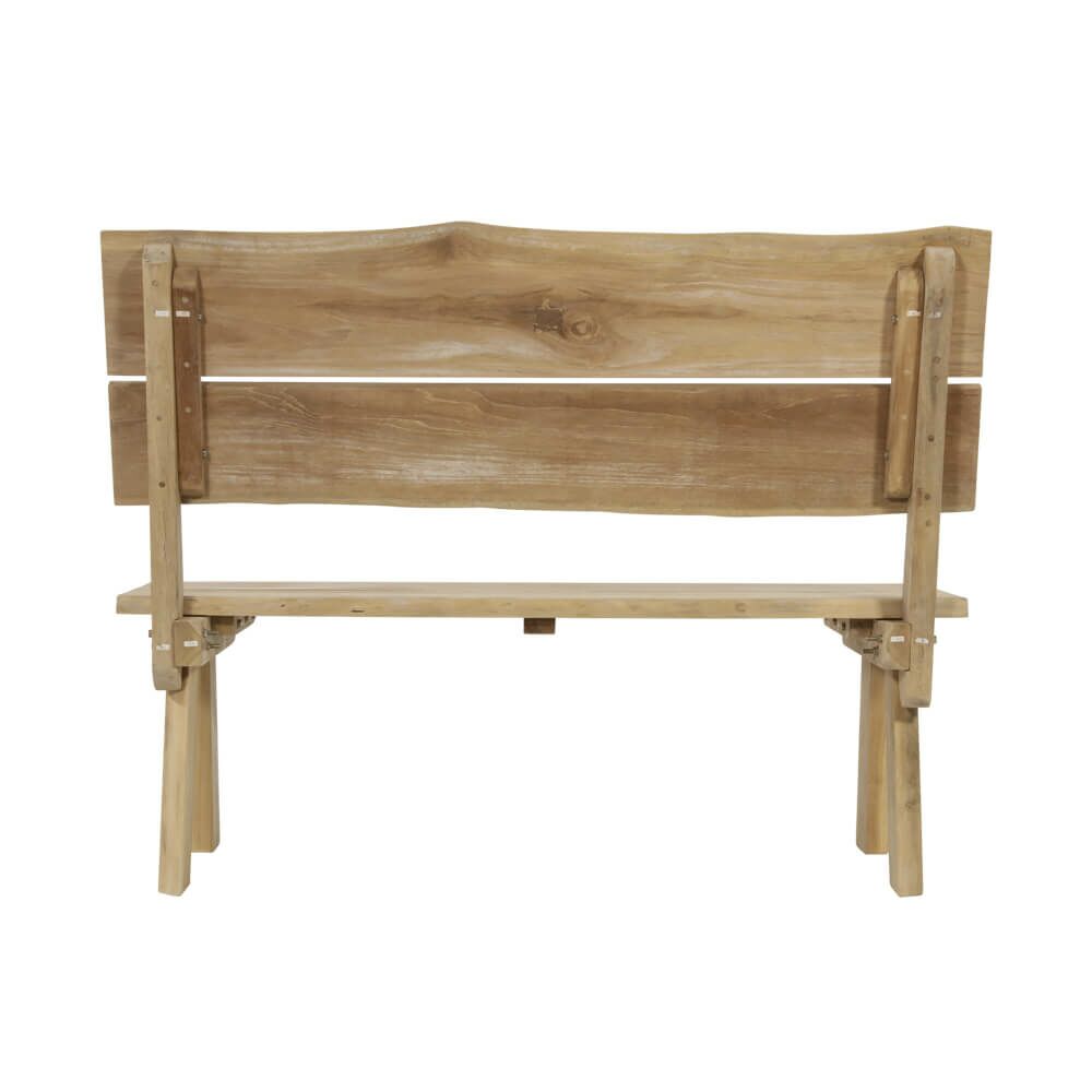  2-Sitzer Teakholz Gartenbank Ohne Armlehnen - Holzbank Teon