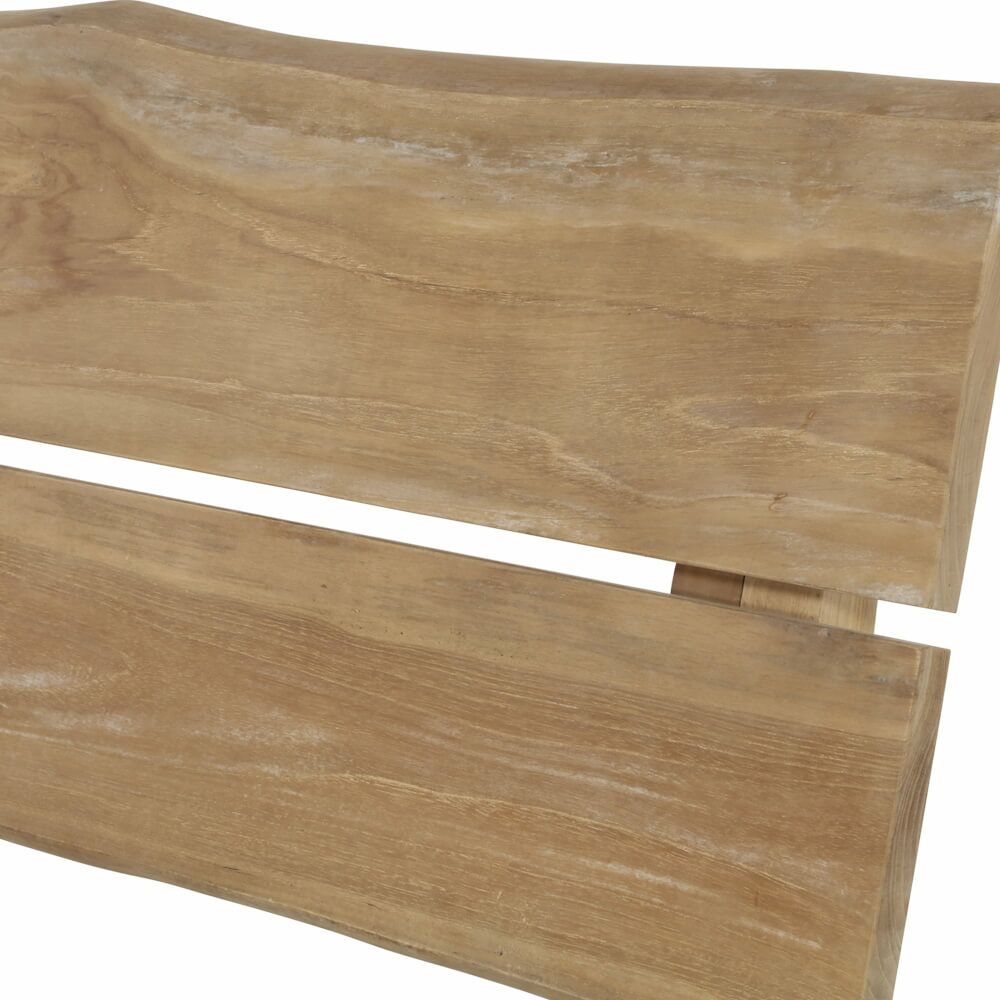  2-Sitzer Teakholz Gartenbank Ohne Armlehnen - Holzbank Teon