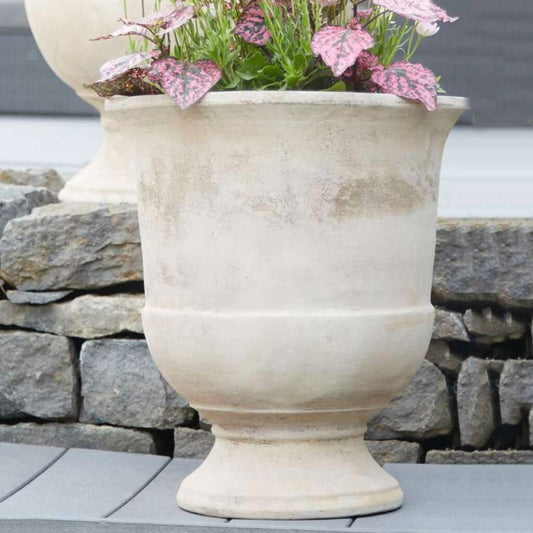  2er Set Gartenpokale - Terrakotta - Antik-Optik - Outdoor - Jaela