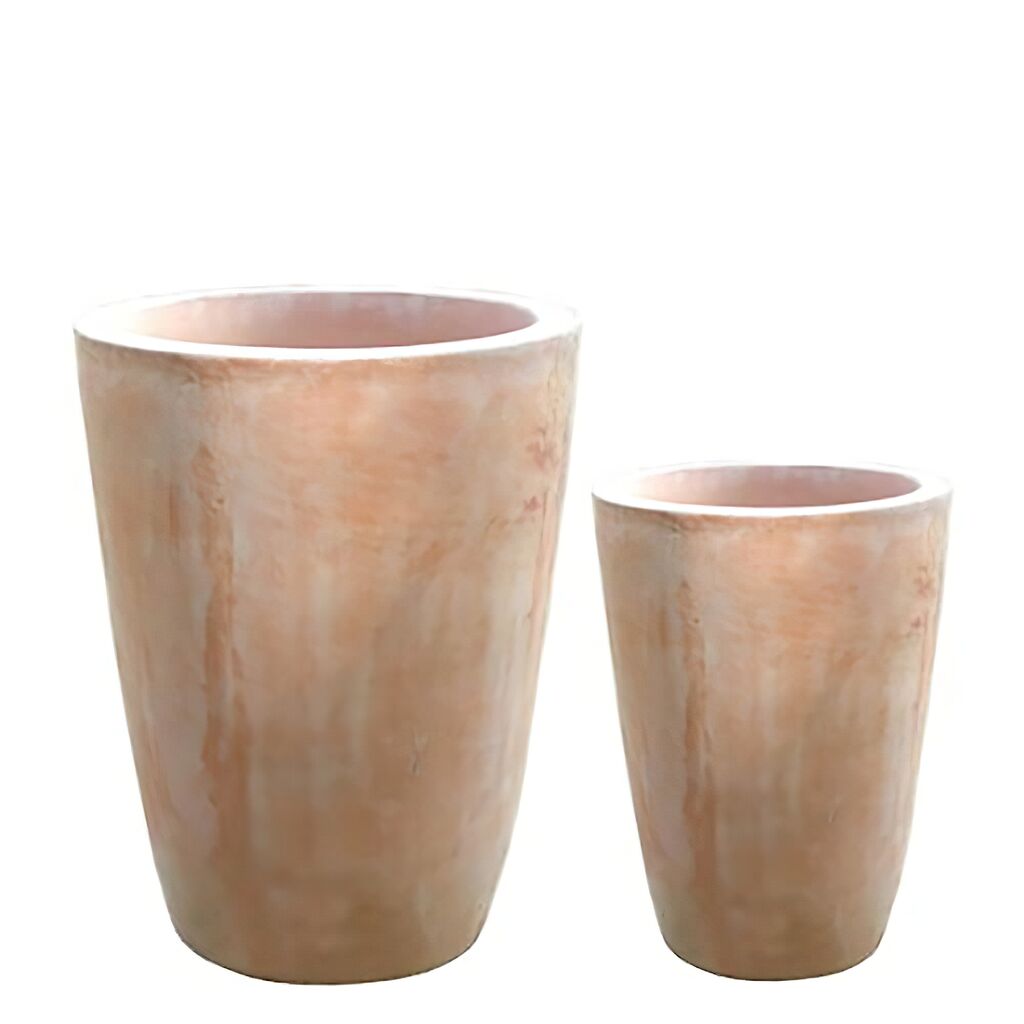  2er Set Pflanzvase - Terrakotta - Rund - Guango