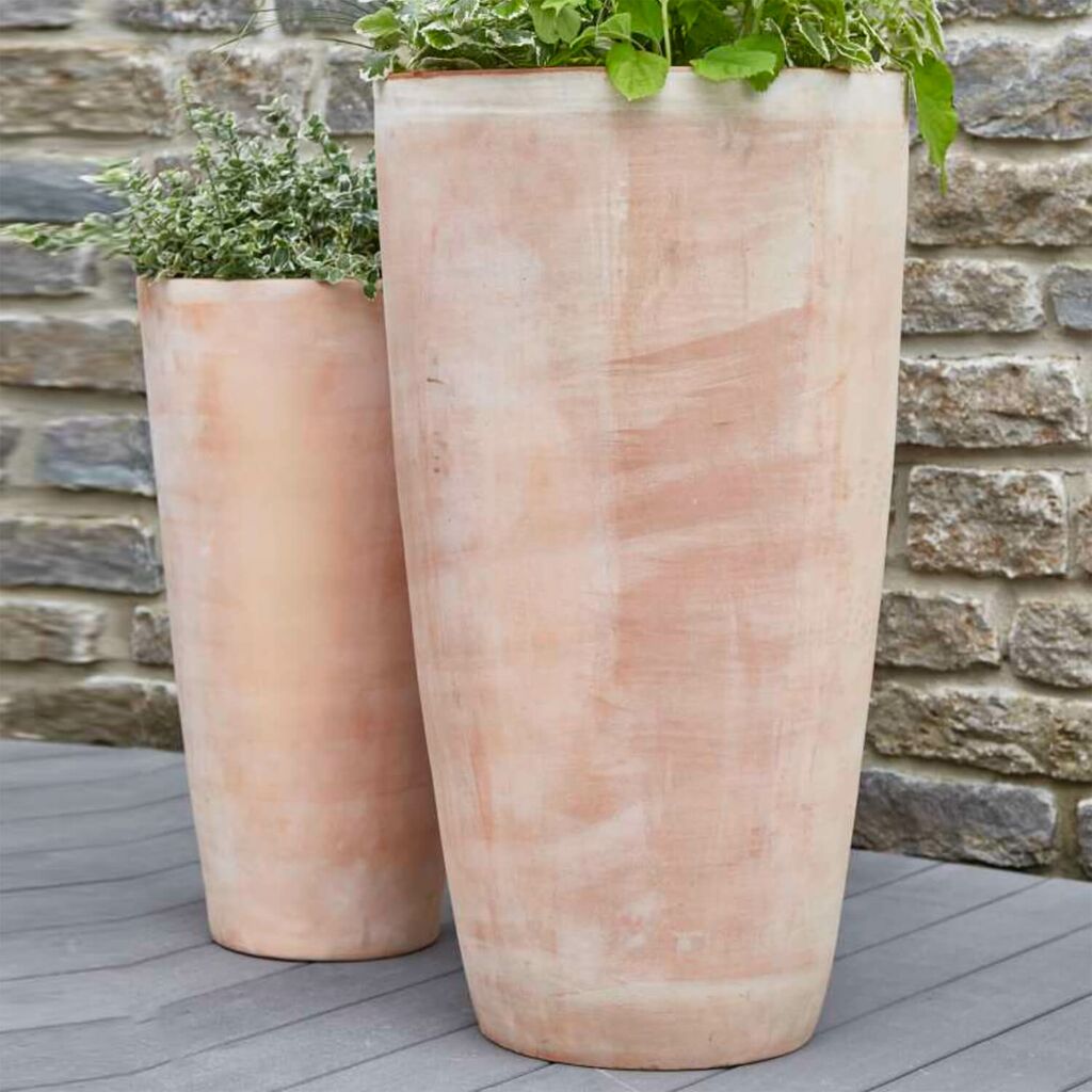  2er Set XXL Pflanzvase - Terrakotta - Alika