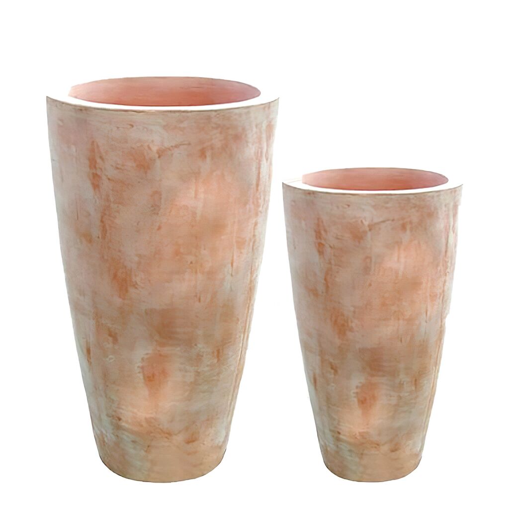  2er Set XXL Pflanzvase - Terrakotta - Alika