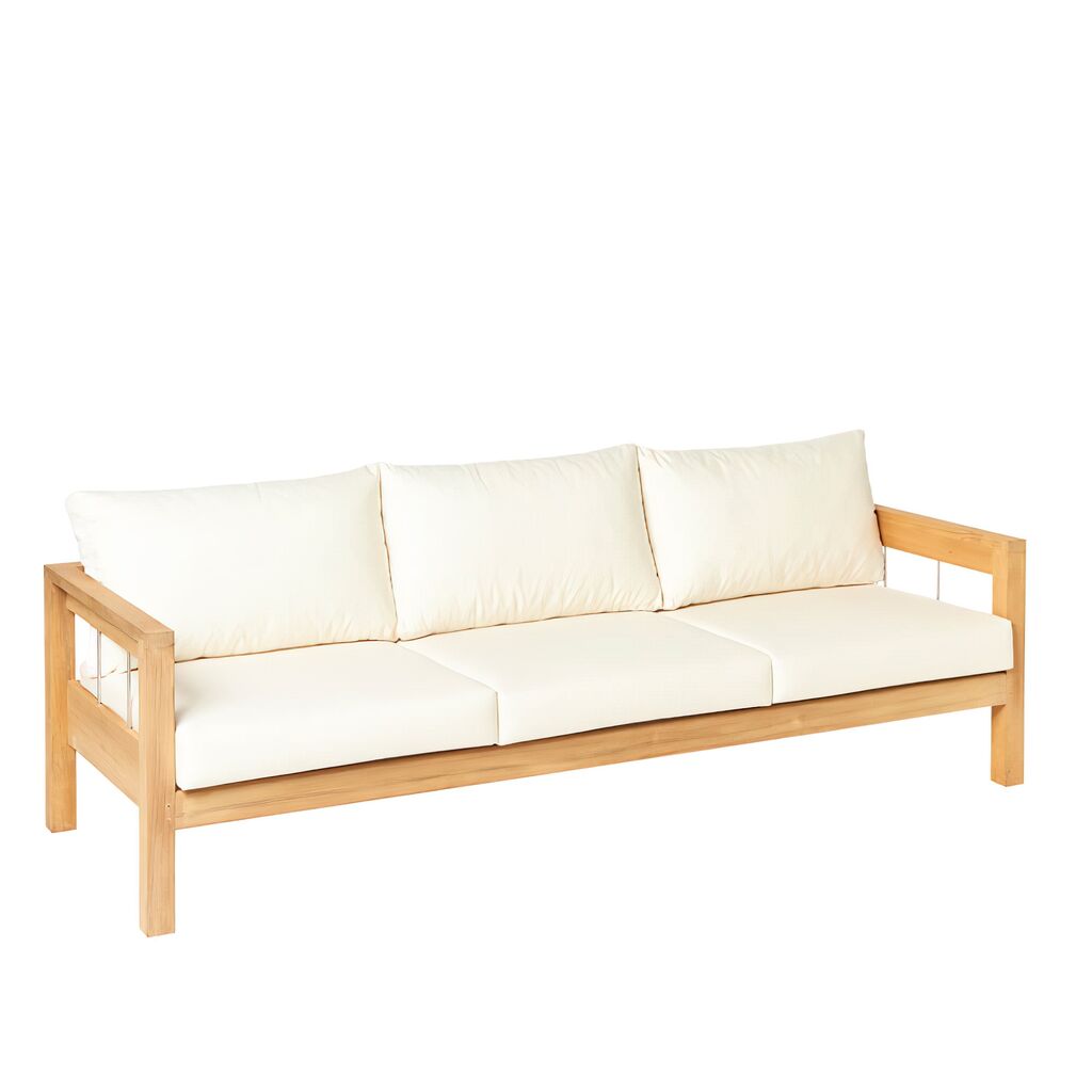  3-Sitzer Gartenbank Aus Teakholz Mit Armlehnen - Lucy Gartenbank