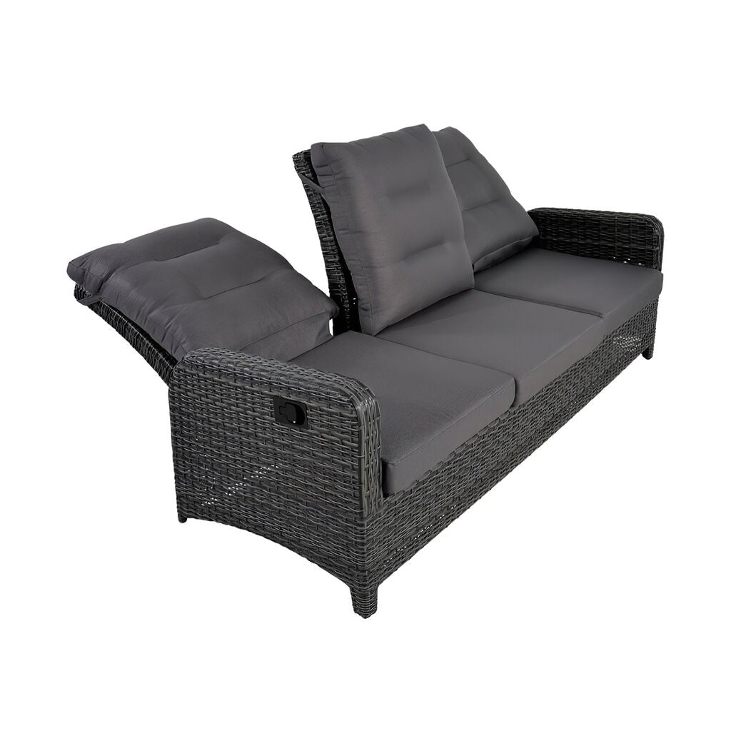 3-Sitzer Gartensofa Mit Verstellbaren Lehnen - Sofa Refi