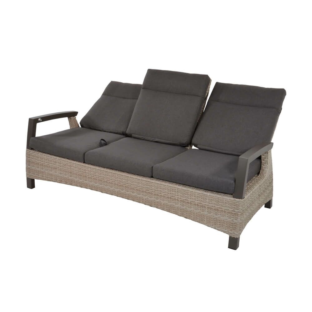  3-Sitzer Gartensofa Mit Verstellbarer Lehne - Loungebank Flero