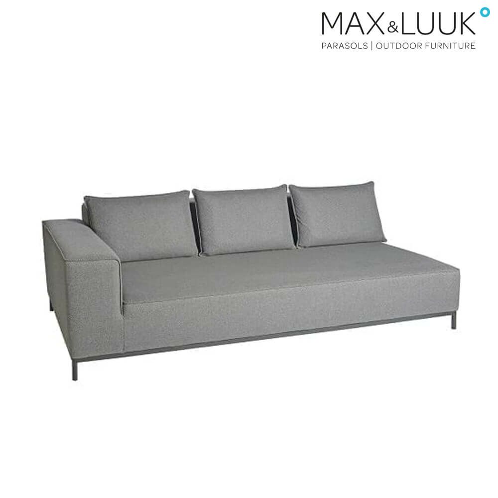  3-Sitzer Sofa Für Loungeecke West - Grau - Rechts - West Sofamodul Rechts