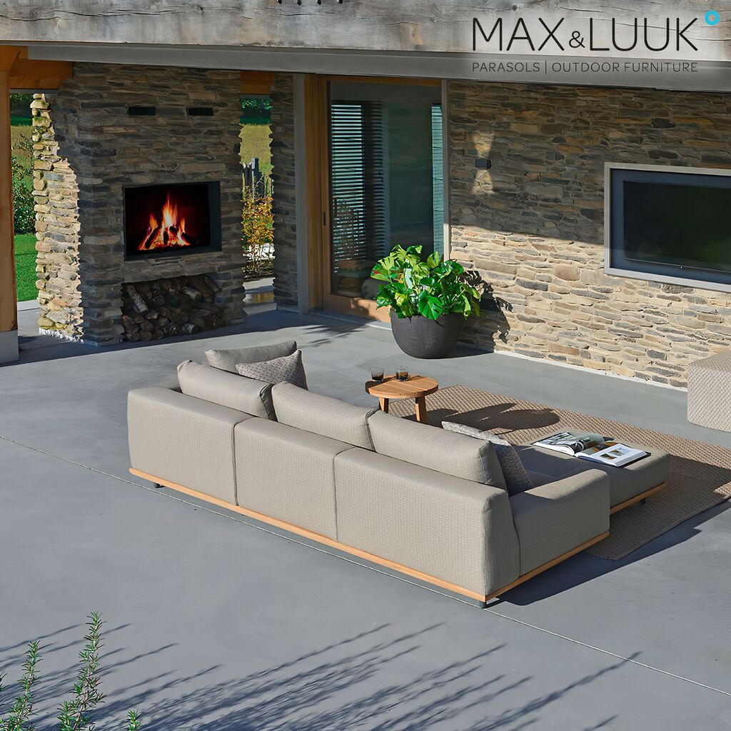  3-Sitzer Sofa Von Max & Luuk Mit Teakholzbasis Inklusive Polster - Luke 3-Sitzer