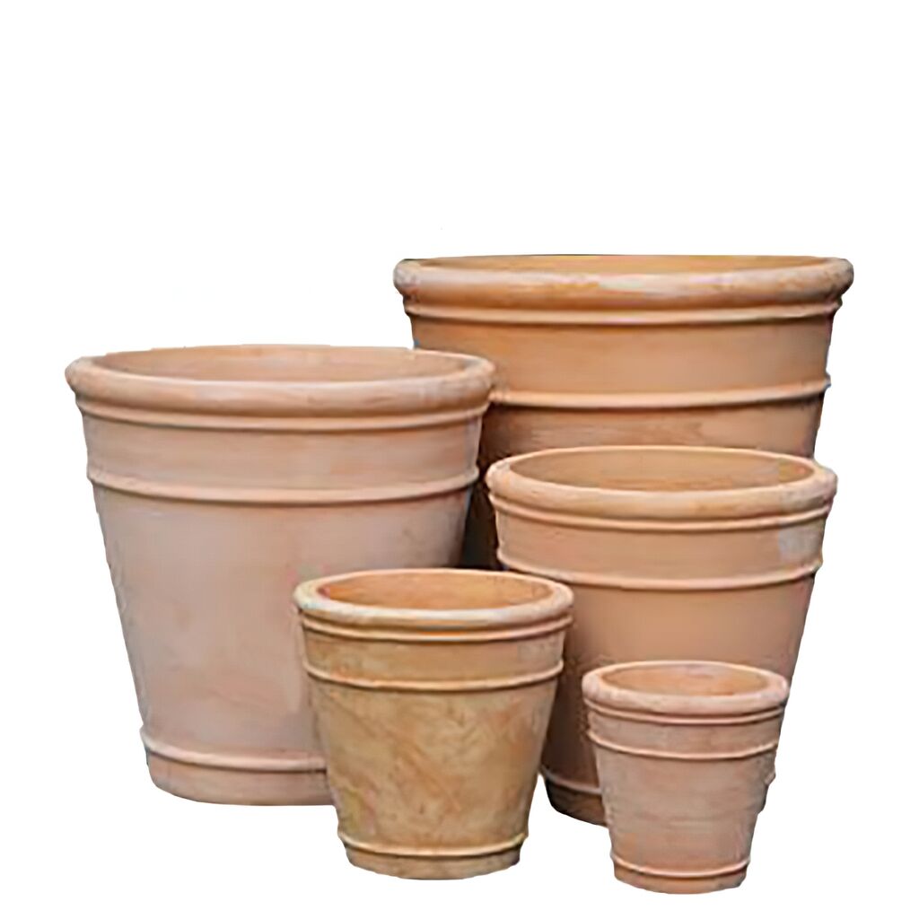  5er Set Pflanztöpfe - Terrakotta - Rund - Amabilia