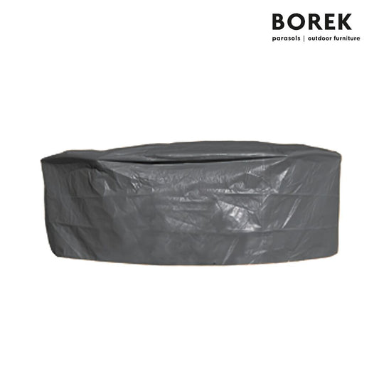  Abdeckhaube Für Gartenmöbel Von Borek - Anthrazit - Synthetik - Rund - Möbelabdeckung
