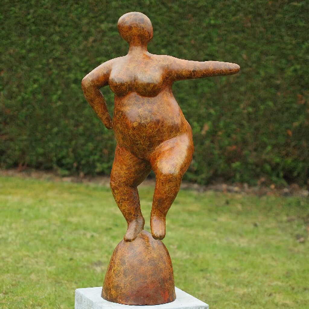  Abstrakte Bronze Frauenskulptur Kupferfarben - Geraldine