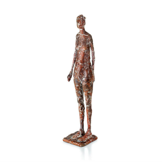  Abstrakte Frauenskulptur Aus Bronze Mit Roter Patina - Klara