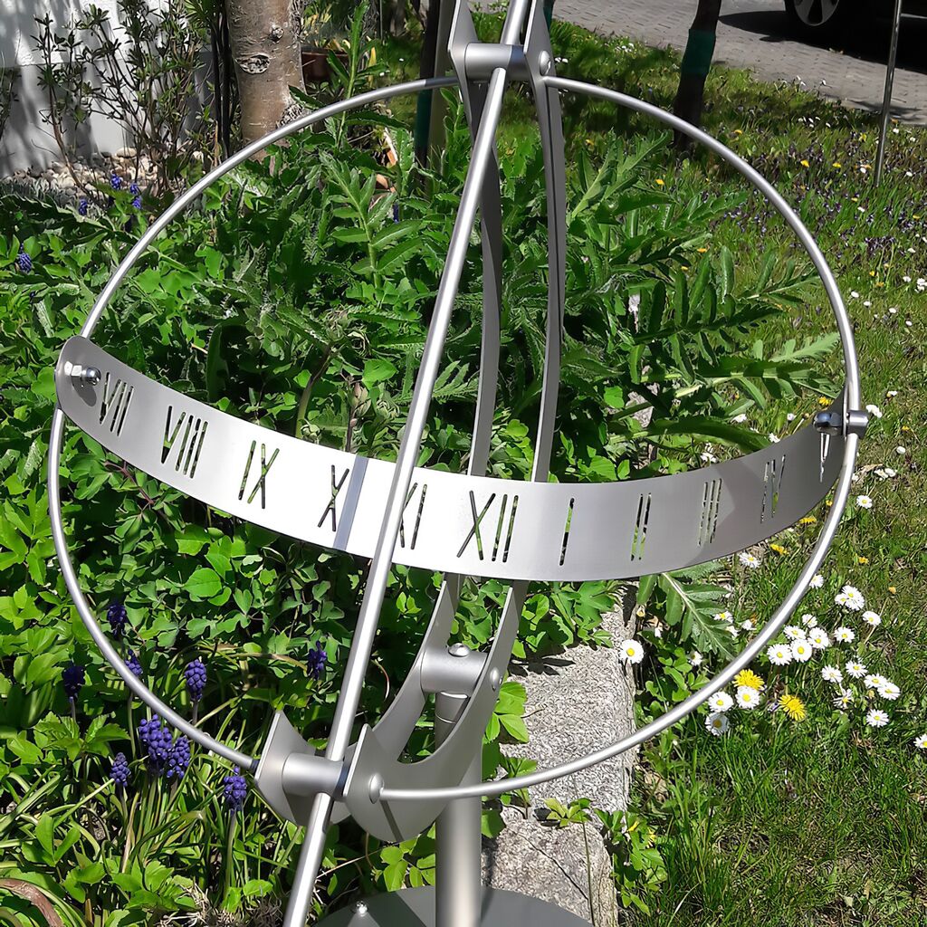  Äquatoriale Sonnenuhr Aus Edelstahl - Milenium-1