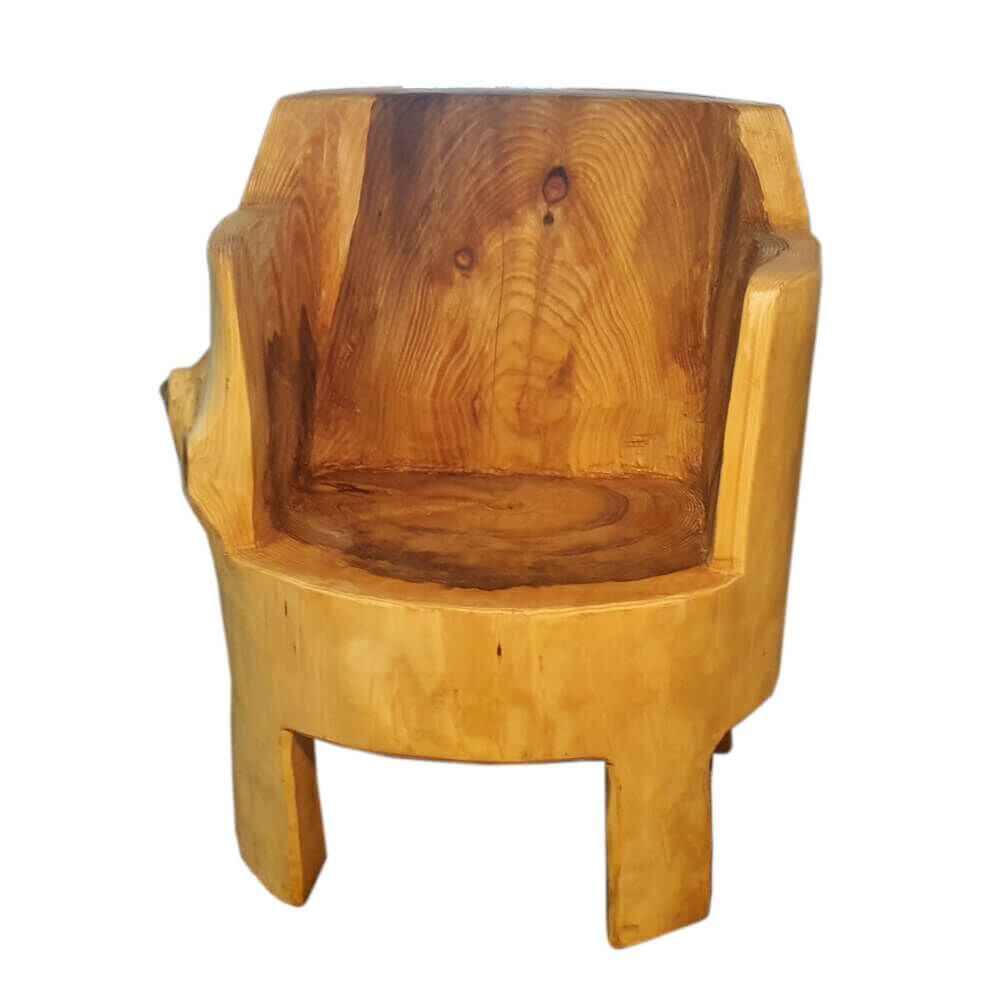  Alpin Baumstammstuhl Aus Holz - Ländliches Alm Design Für Den Garten - Trifolium Alpinum