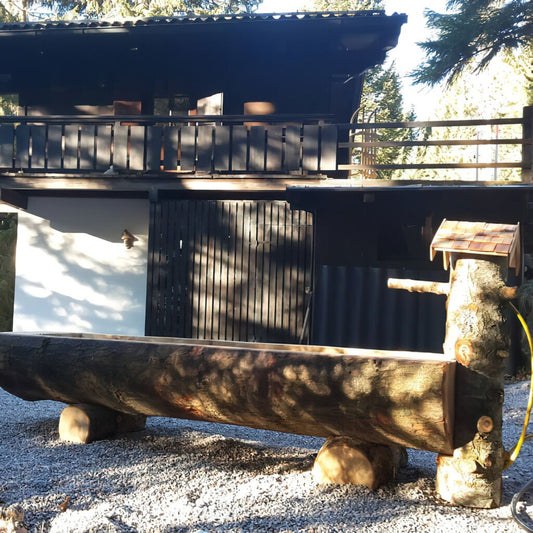  Alpiner Baumstamm Hüttenbrunnen Aus Dem Allgäu - Gartenbrunen Holz - Titlis