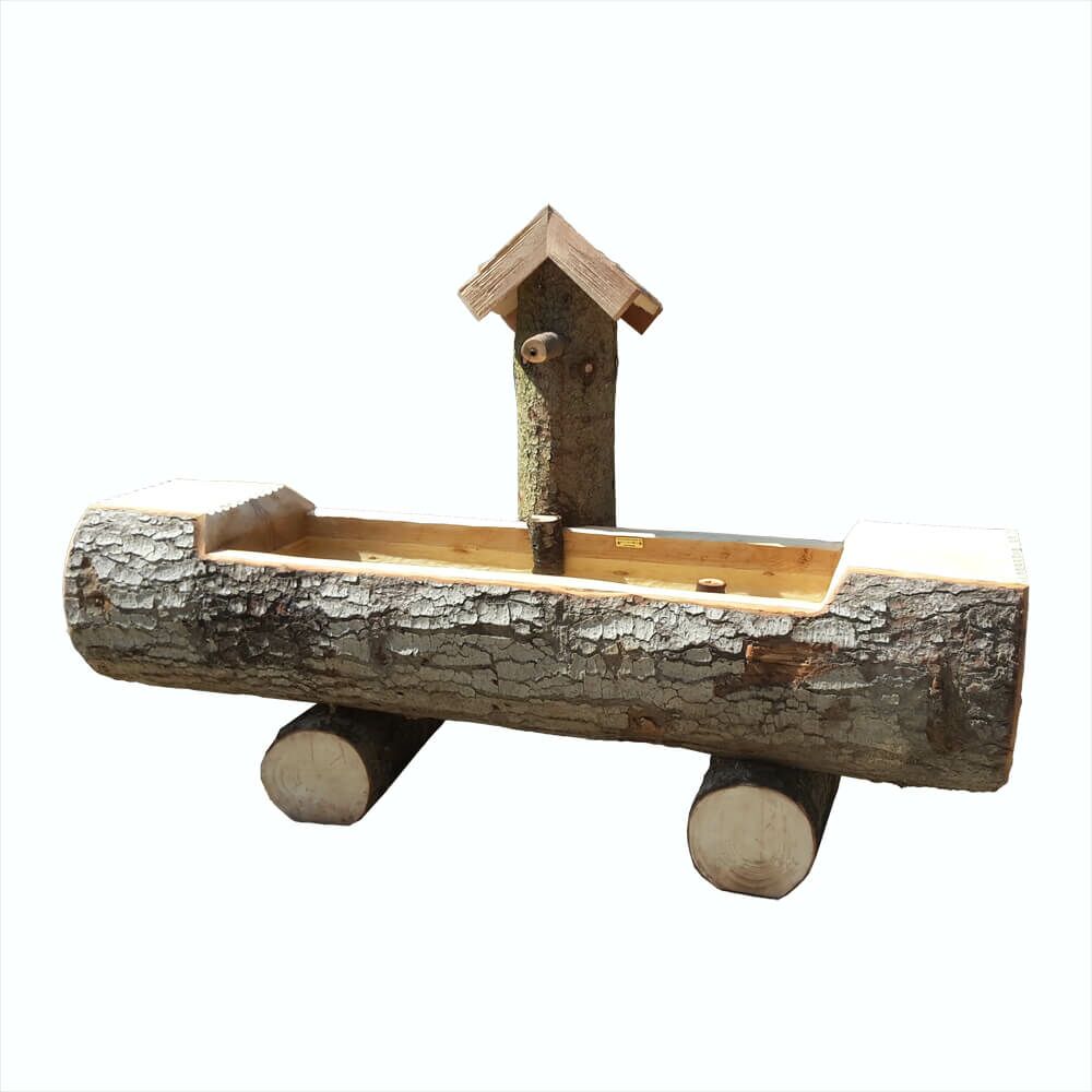  Alpiner Hütten Baumstamm Garten-Brunnen Aus Holz - Alm Brunnen - Piz Bernia