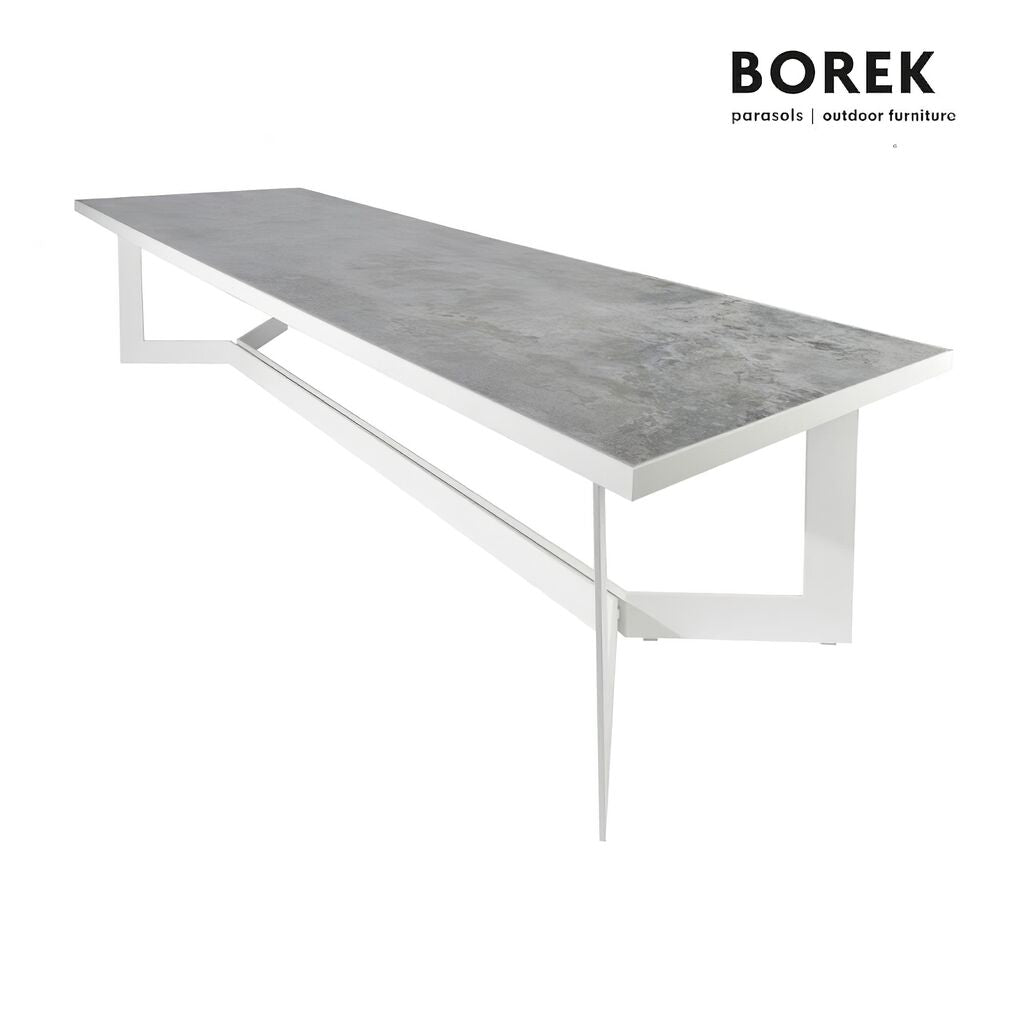  Alu Outdoor-Esstisch XXL Weiß Von Borek - Arta Gartentisch
