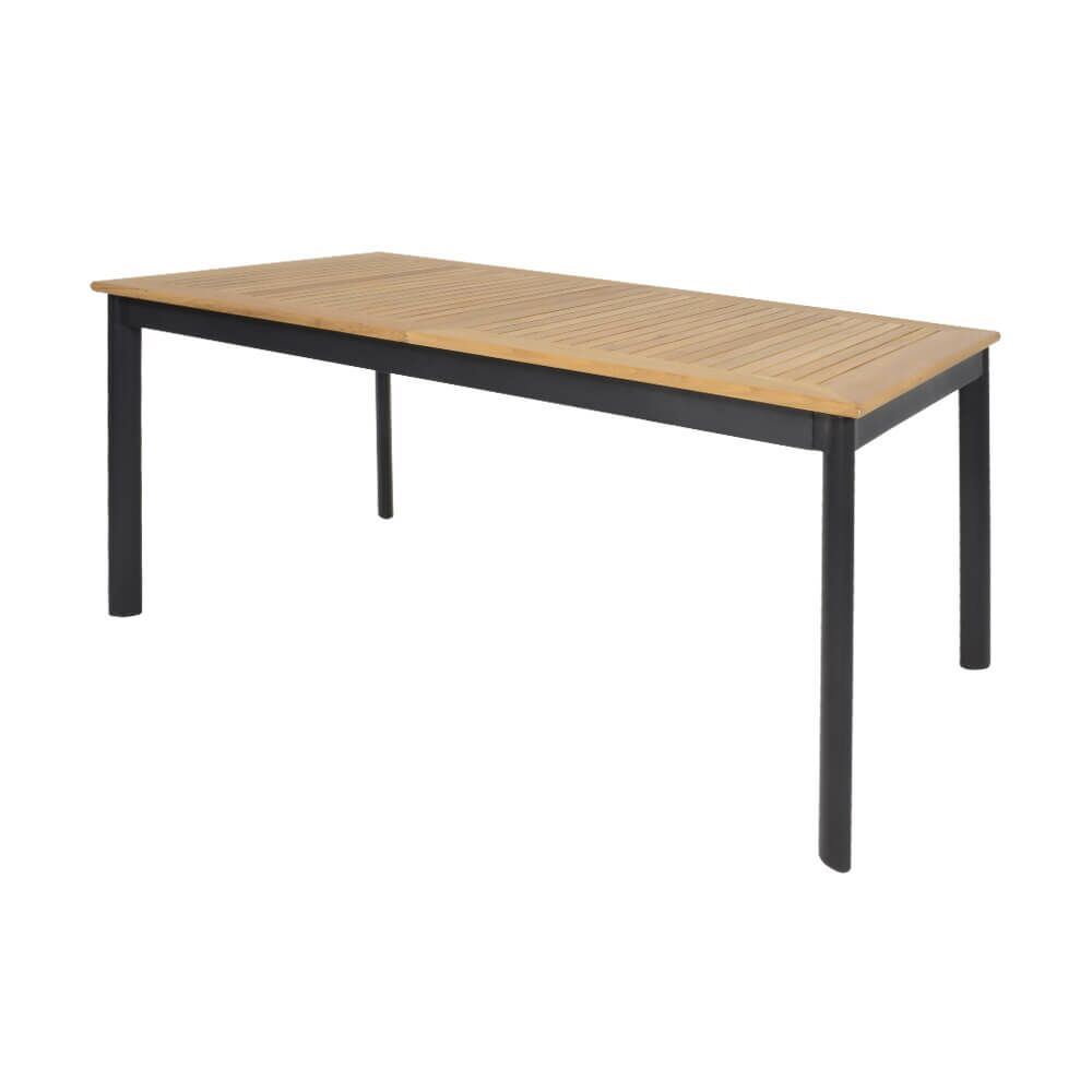  Alu Tisch Zum Ausziehen 152/210 Cm Mit Holz - Ausziehtisch Minzo