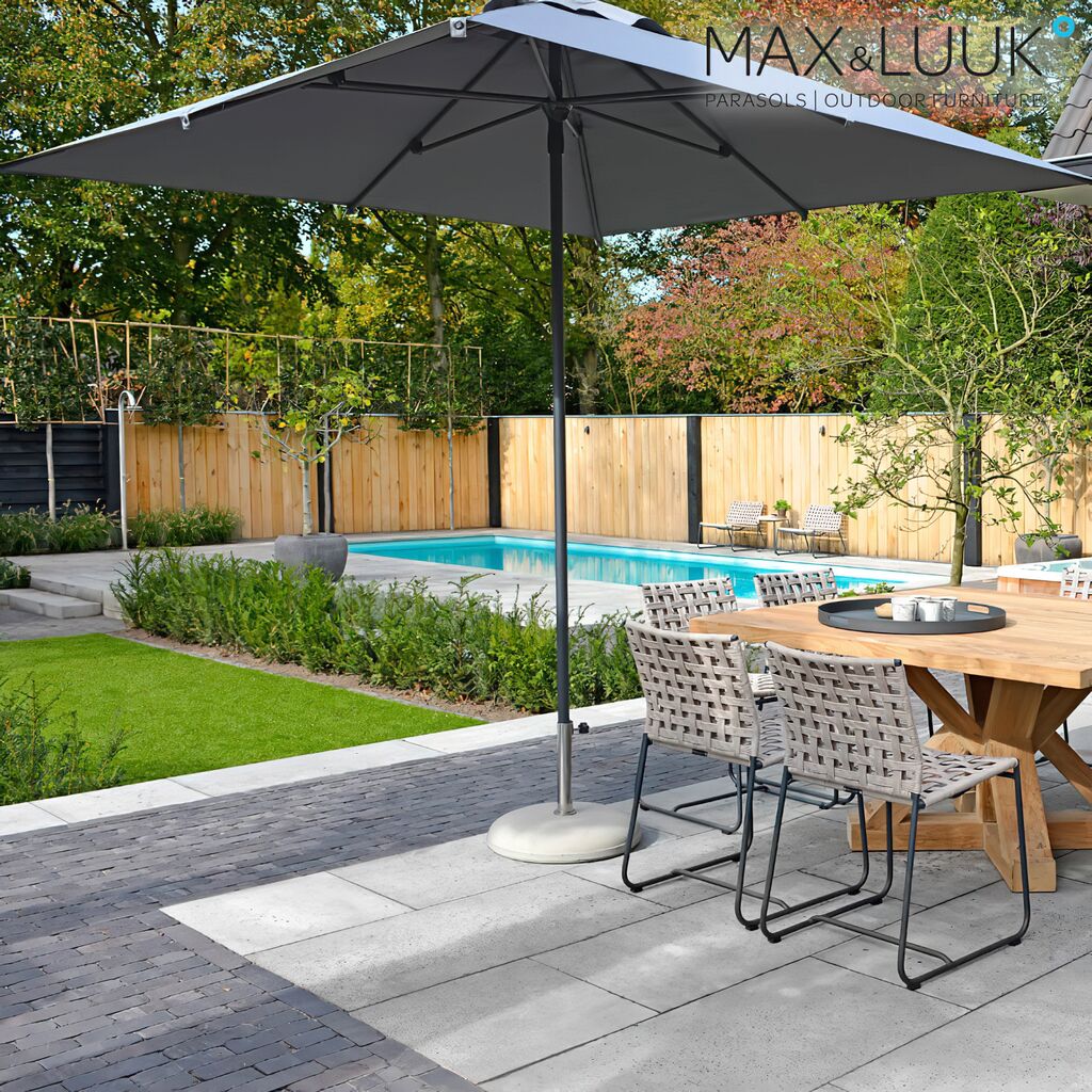  Aluminium Sonnenschirm Quadratisch - Push-Up-System - Max&Luuk - Owen Sonnenschirm