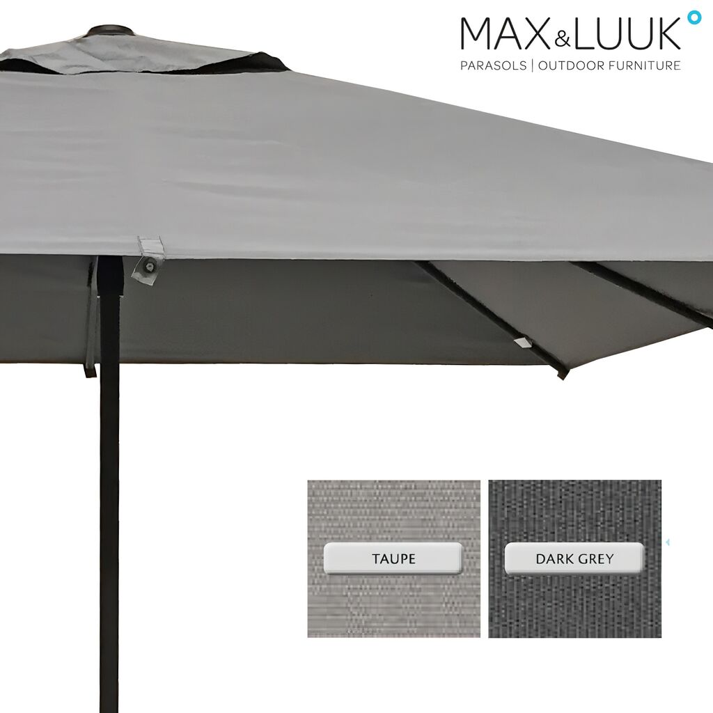  Aluminium Sonnenschirm Quadratisch - Push-Up-System - Max&Luuk - Owen Sonnenschirm