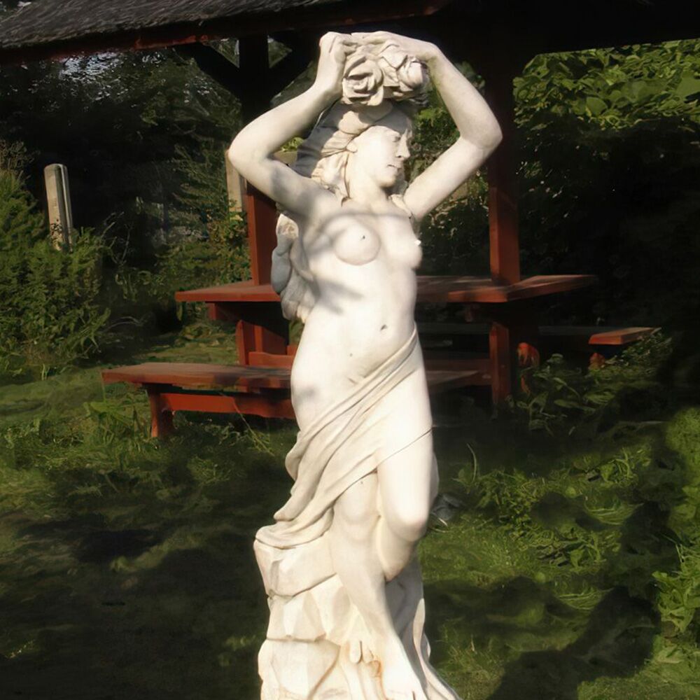  Anmutige Gartenfigur Aus Steinguss - Frauen Aktskulptur - Beatrica