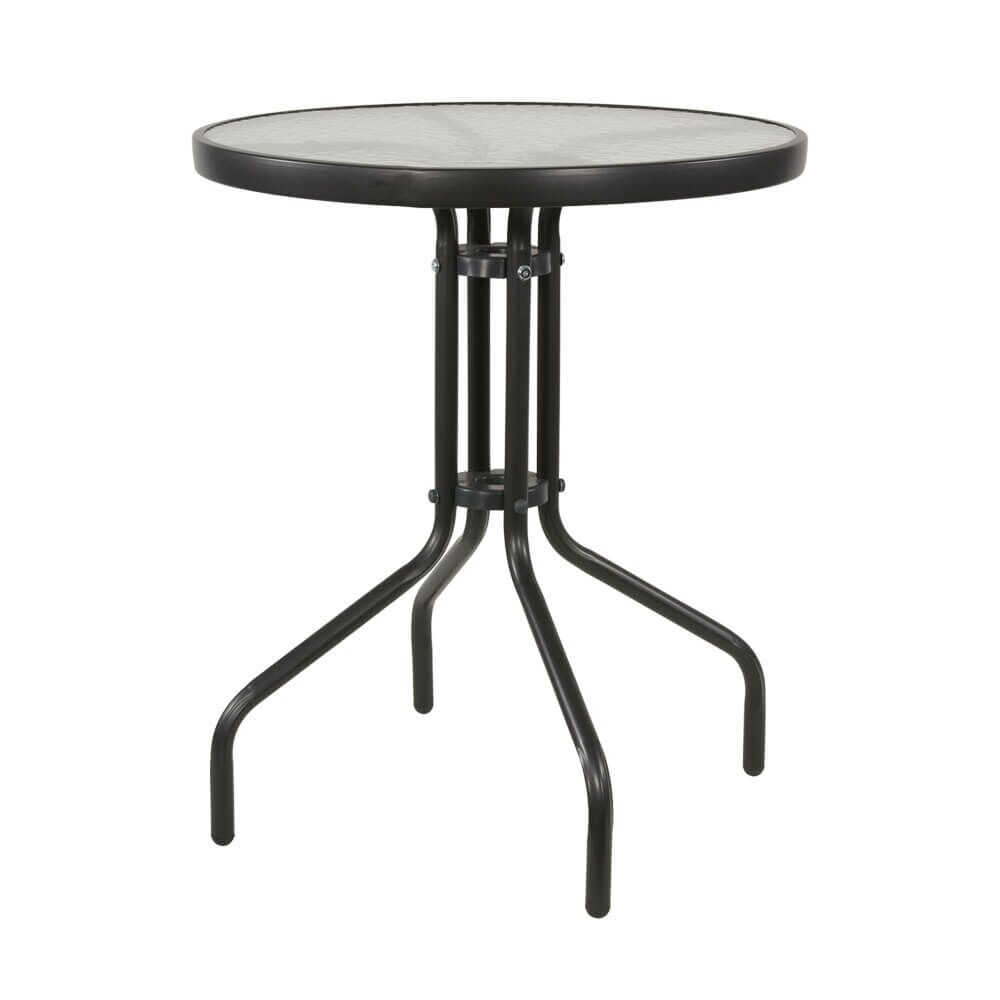  Anthrazit Eisen Gartentisch Rund - 60cm - Gartentisch Nerano