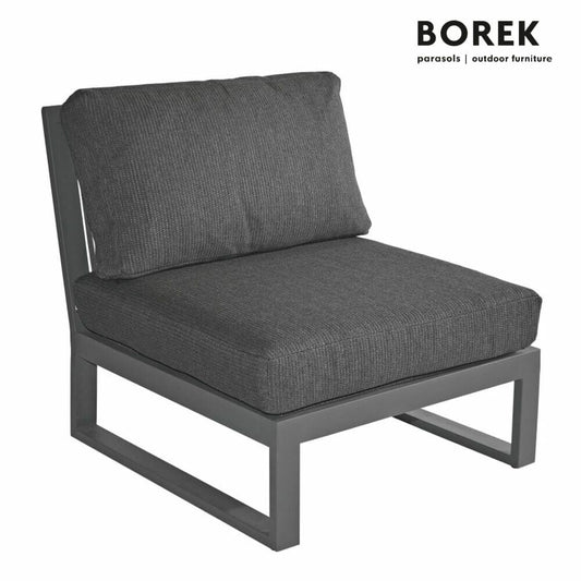  Anthrazitfarbenes Borek Lounge Mittelmodul Mit Dunklen Kissen - Altea Mittelmodul