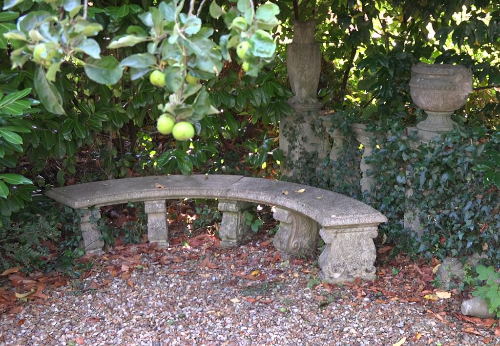  Antik Garten Steinbank Halbrund - Oxford Park