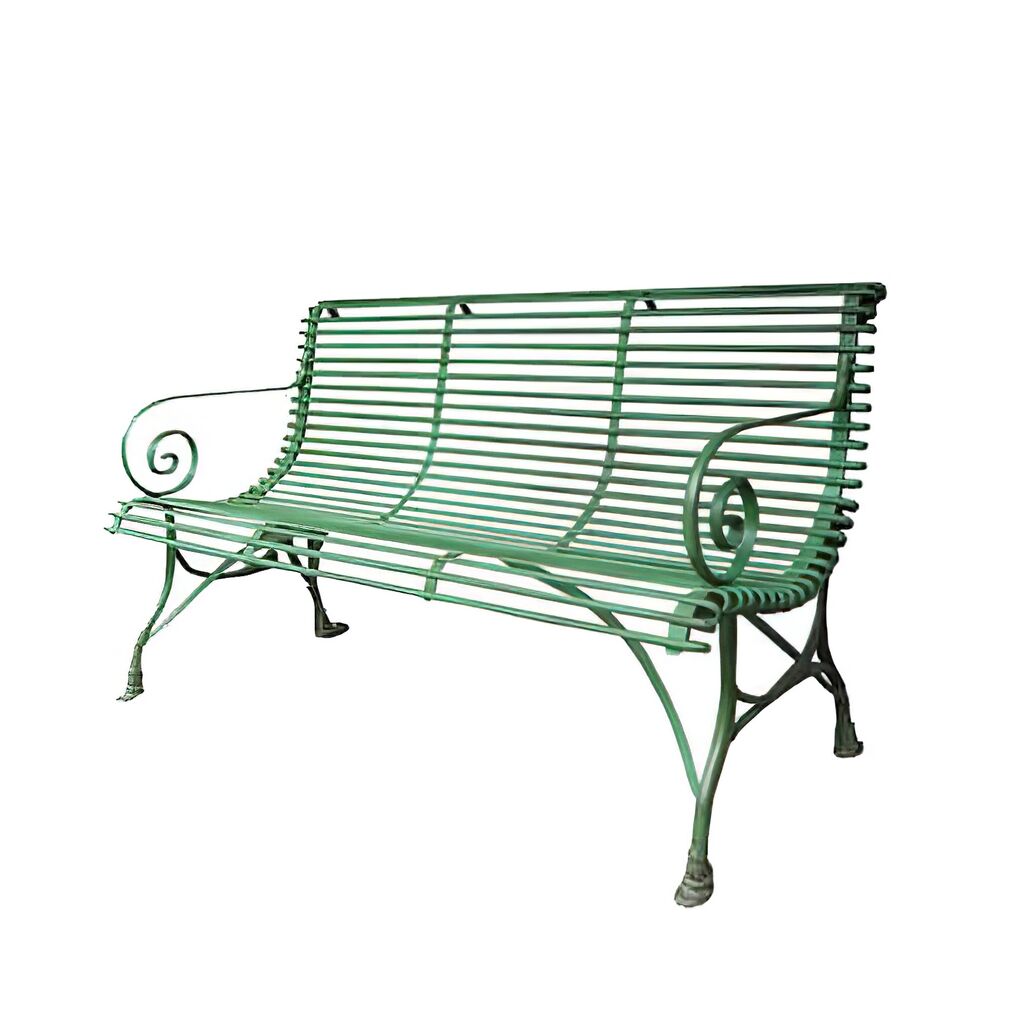  Antik Gartenbank 3-Sitzer Aus Schmiedeeisen - Isidore