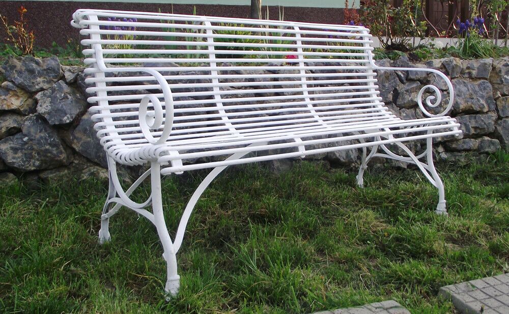  Antik Gartenbank 3-Sitzer Aus Schmiedeeisen - Isidore