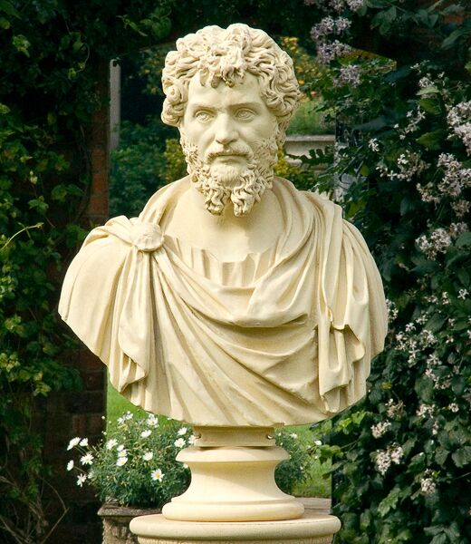  Antik Stein Büste Römisch - Septimus Severus