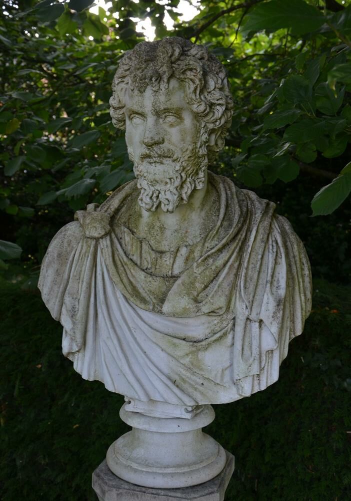  Antik Stein Büste Römisch - Septimus Severus