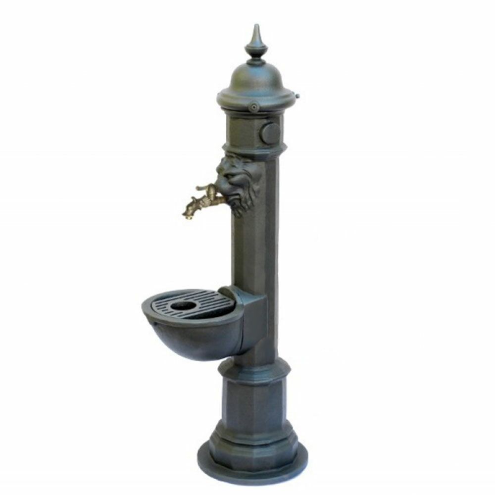  Antiker Gartenbrunnen Mit Auffangbecken Aus Gusseisen - Thor