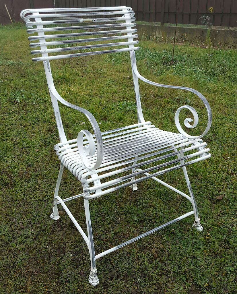  Antiker Gartenstuhl Aus Metall Nostalgisch - Caline