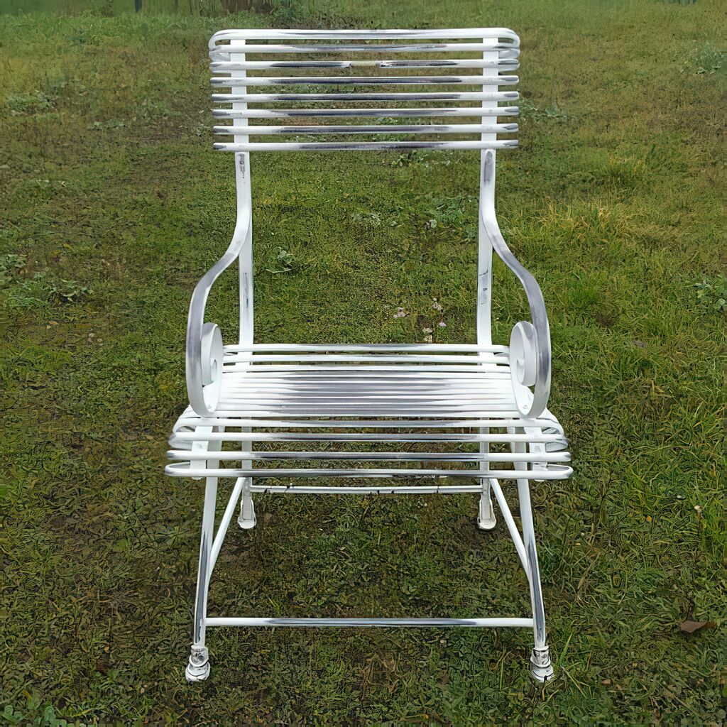  Antiker Gartenstuhl Aus Metall Nostalgisch - Caline