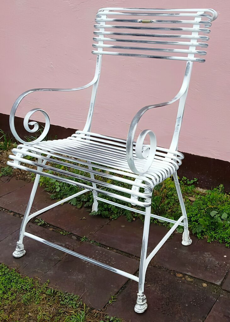  Antiker Gartenstuhl Aus Metall Nostalgisch - Caline