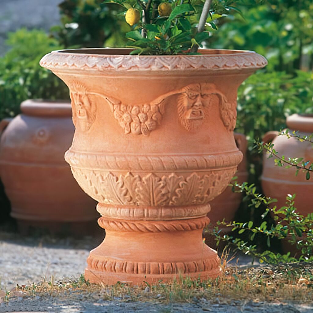  Antikes Pflanzgefäß Aus Terracotta - Phiodora