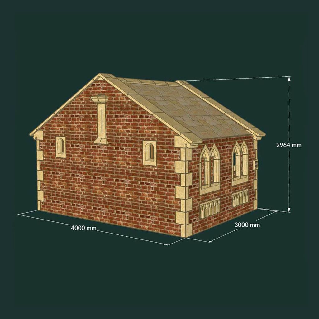  Antikes XXL Gartenhaus Mit Fenstern, Ziersteinen & Türbogen - Wallusa House